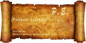 Petkov Enikő névjegykártya