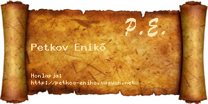 Petkov Enikő névjegykártya