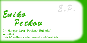 eniko petkov business card